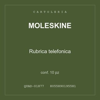 Moleskine Rubrica telefonica — conf. 5 pz
