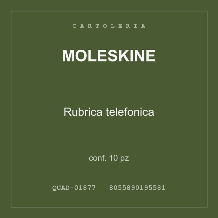 Moleskine Rubrica telefonica — conf. 5 pz