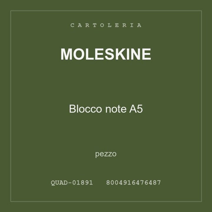 Moleskine Blocco note A5 — conf. 4 pz