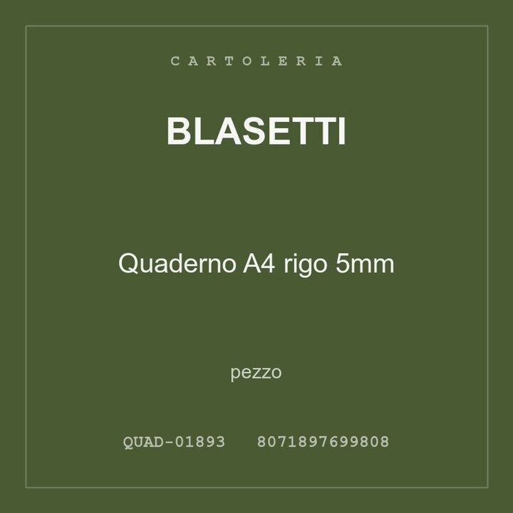 Blasetti Quaderno A4 rigo 5mm — conf. 3 pz