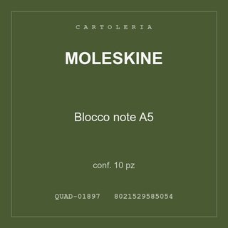 Moleskine Blocco note A5 — conf. 10 pz