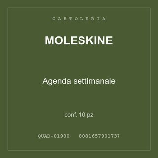 Moleskine Agenda settimanale — conf. 20 pz