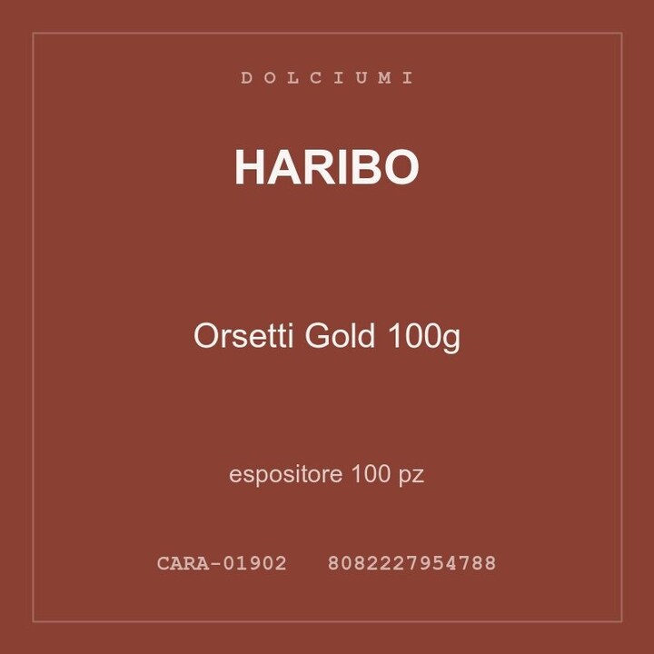 Haribo Orsetti Gold 100g — espositore 100 pz