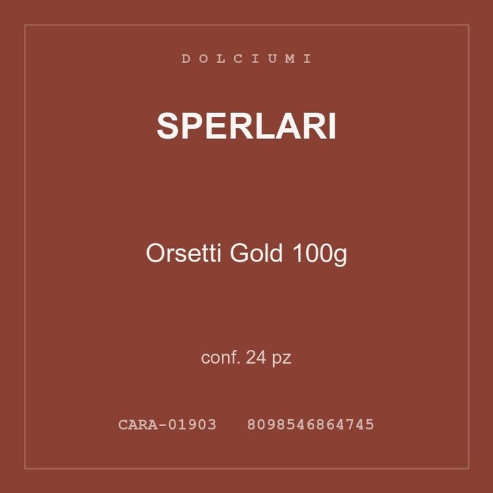 Sperlari Orsetti Gold 100g — conf. 24 pz
