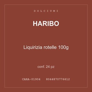 Haribo Liquirizia rotelle 100g — conf. 24 pz