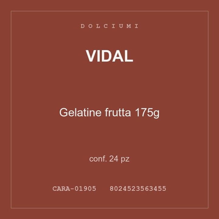 Vidal Gelatine frutta 175g — conf. 24 pz