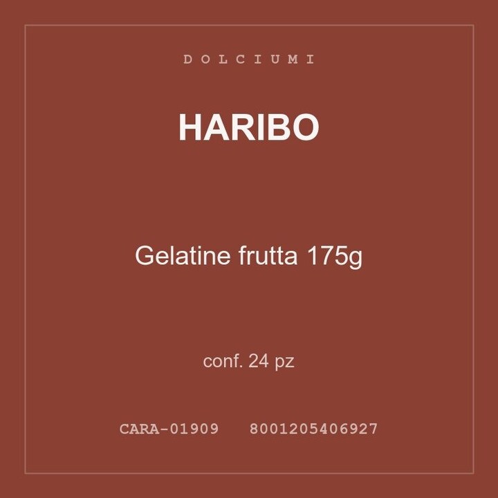 Haribo Gelatine frutta 175g — conf. 24 pz
