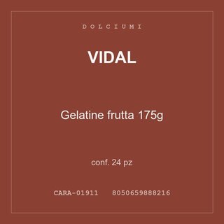 Vidal Gelatine frutta 175g — conf. 50 pz