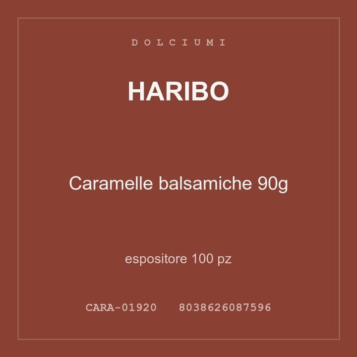 Haribo Caramelle balsamiche 90g — espositore 100 pz