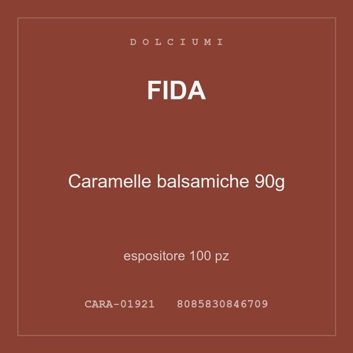 Fida Caramelle balsamiche 90g — espositore 100 pz