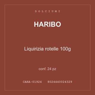 Haribo Liquirizia rotelle 100g — conf. 12 pz