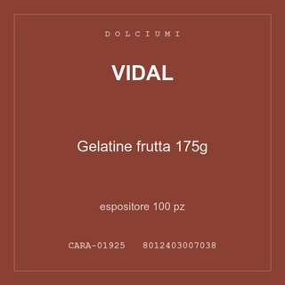 Vidal Gelatine frutta 175g — espositore 100 pz