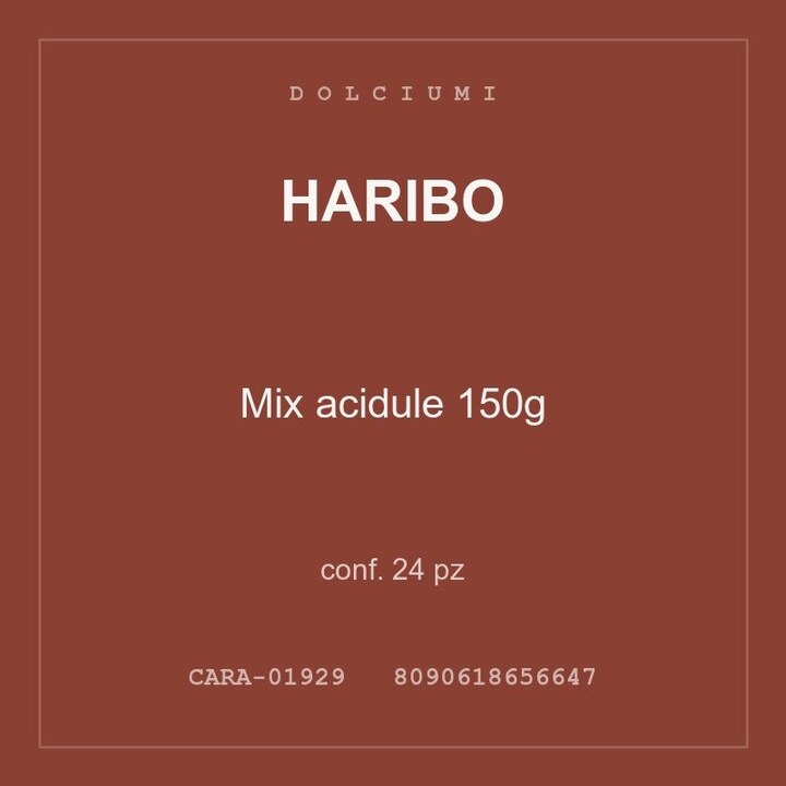 Haribo Mix acidule 150g — conf. 24 pz
