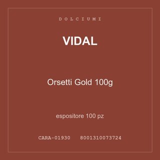 Vidal Orsetti Gold 100g — espositore 50 pz