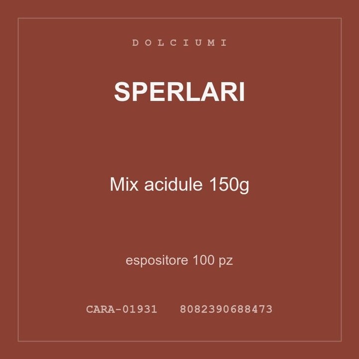 Sperlari Mix acidule 150g — espositore 100 pz