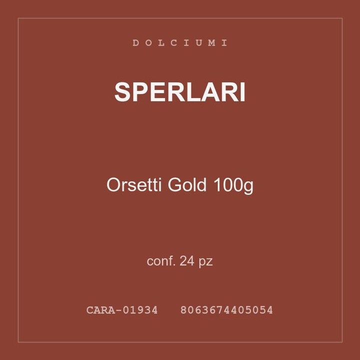 Sperlari Orsetti Gold 100g — conf. 50 pz