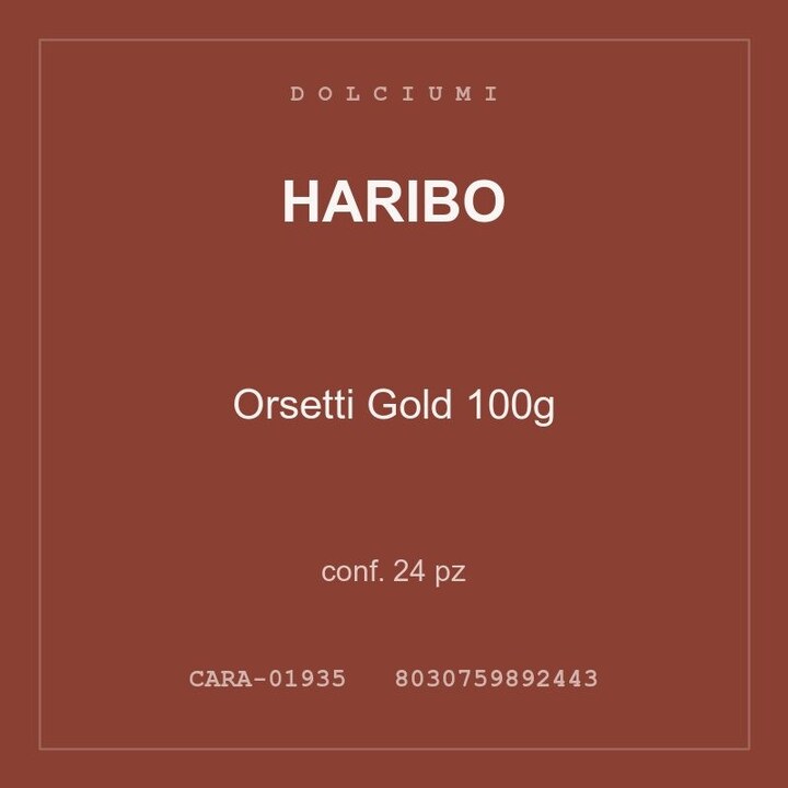 Haribo Orsetti Gold 100g — conf. 24 pz