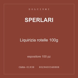 Sperlari Liquirizia rotelle 100g — espositore 100 pz