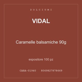Vidal Caramelle balsamiche 90g — espositore 100 pz