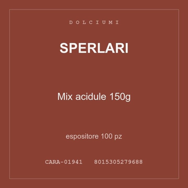 Sperlari Mix acidule 150g — espositore 50 pz