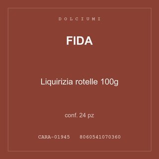 Fida Liquirizia rotelle 100g — conf. 24 pz