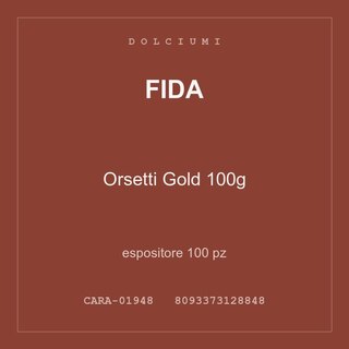 Fida Orsetti Gold 100g — espositore 100 pz