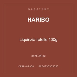 Haribo Liquirizia rotelle 100g — conf. 50 pz