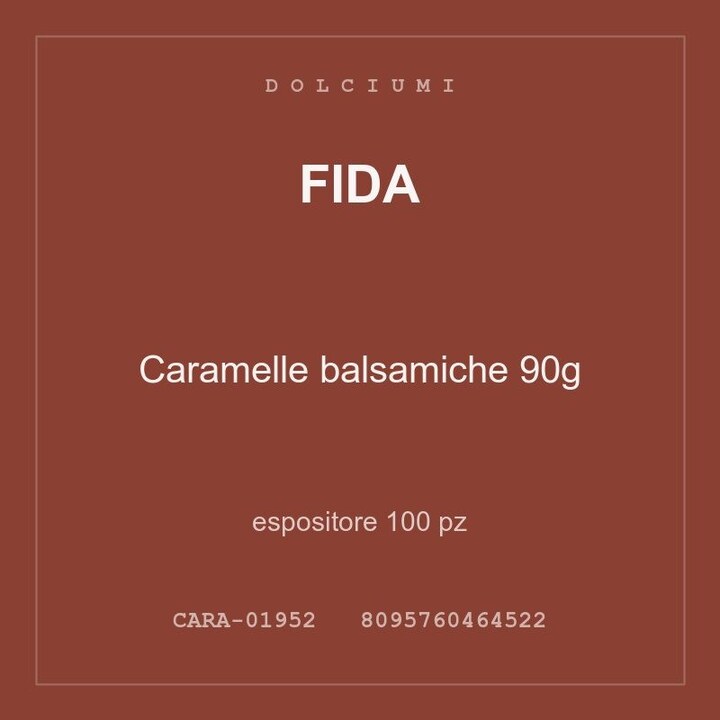 Fida Caramelle balsamiche 90g — espositore 50 pz
