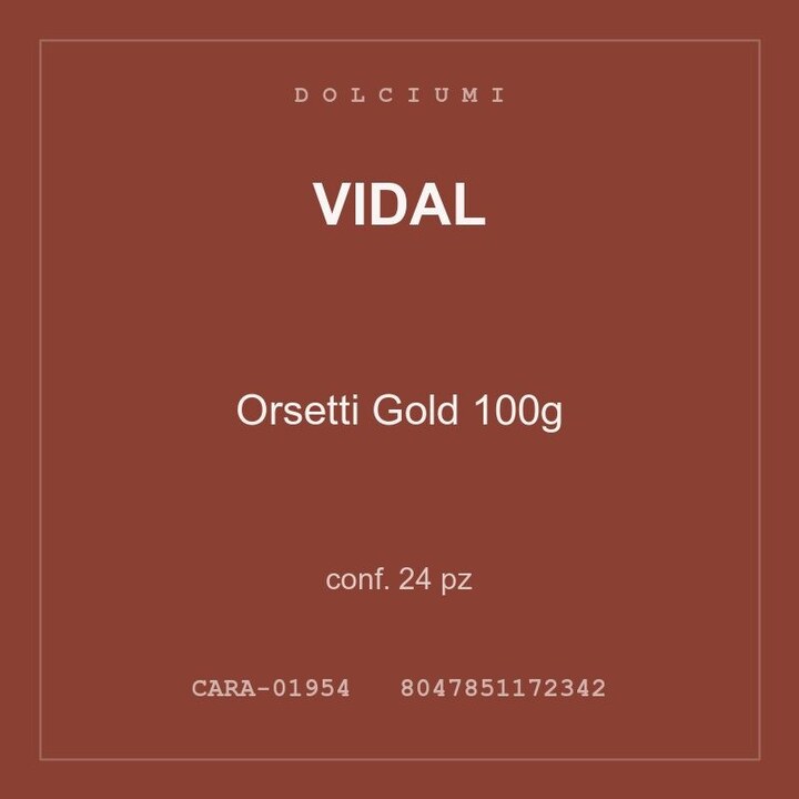 Vidal Orsetti Gold 100g — conf. 24 pz