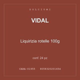 Vidal Liquirizia rotelle 100g — conf. 24 pz