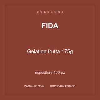 Fida Gelatine frutta 175g — espositore 100 pz