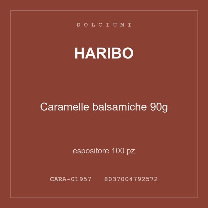 Haribo Caramelle balsamiche 90g — espositore 50 pz