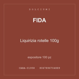 Fida Liquirizia rotelle 100g — espositore 100 pz