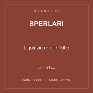 Sperlari Liquirizia rotelle 100g — conf. 24 pz