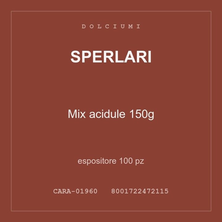 Sperlari Mix acidule 150g — espositore 200 pz