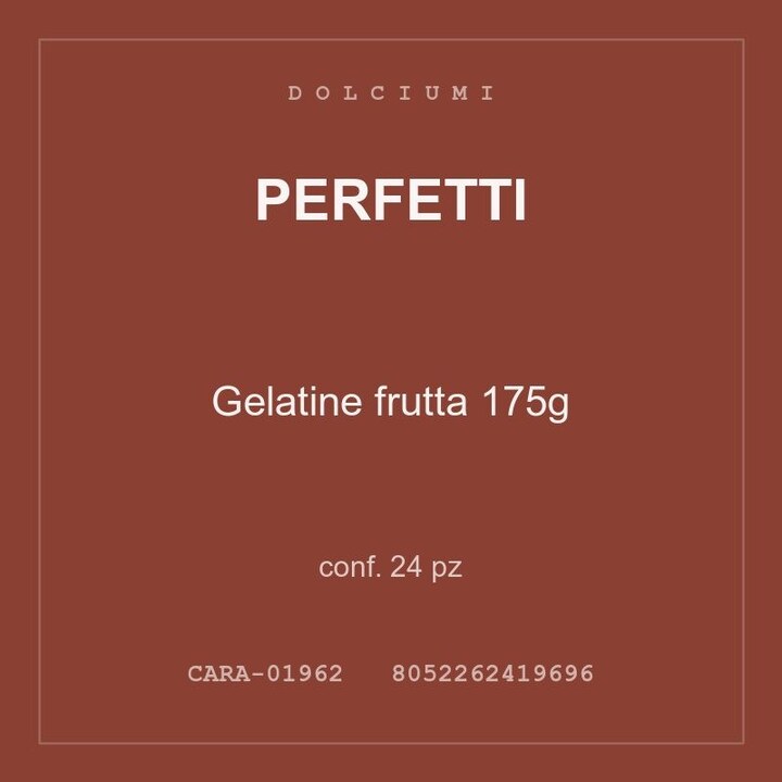 Perfetti Gelatine frutta 175g — conf. 12 pz