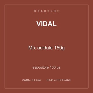 Vidal Mix acidule 150g — espositore 100 pz