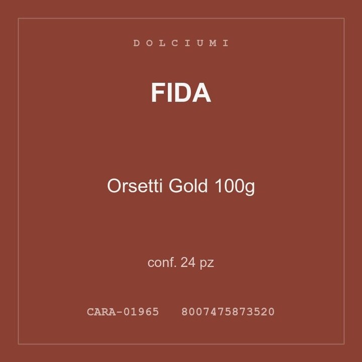 Fida Orsetti Gold 100g — conf. 50 pz