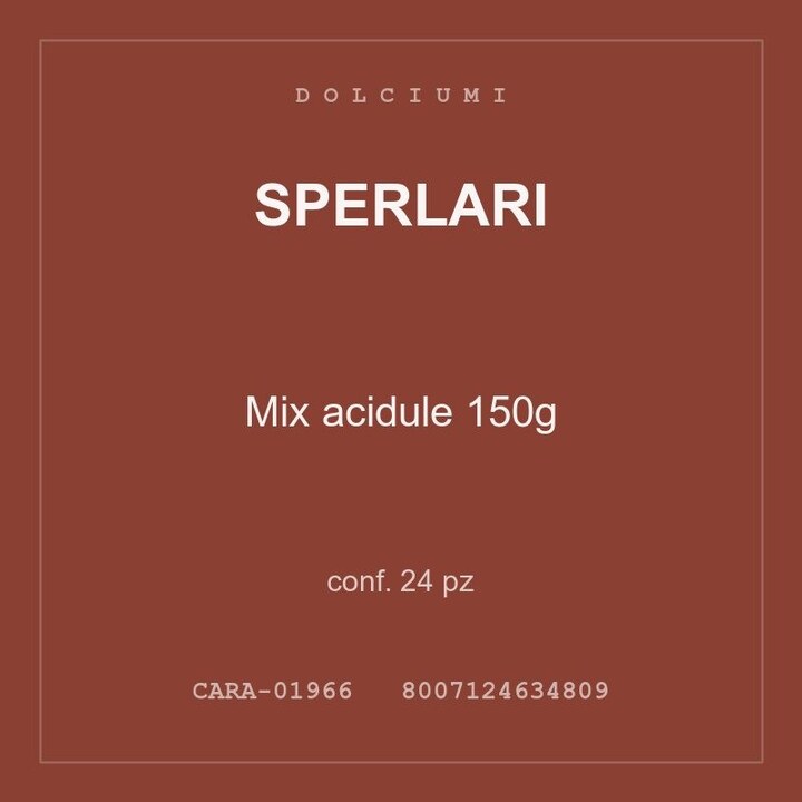 Sperlari Mix acidule 150g — conf. 50 pz