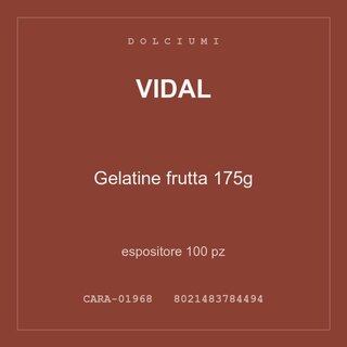 Vidal Gelatine frutta 175g — espositore 50 pz
