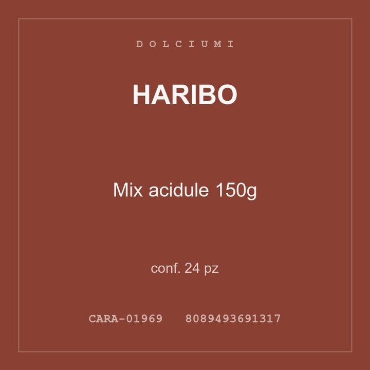 Haribo Mix acidule 150g — conf. 50 pz