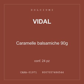 Vidal Caramelle balsamiche 90g — conf. 24 pz