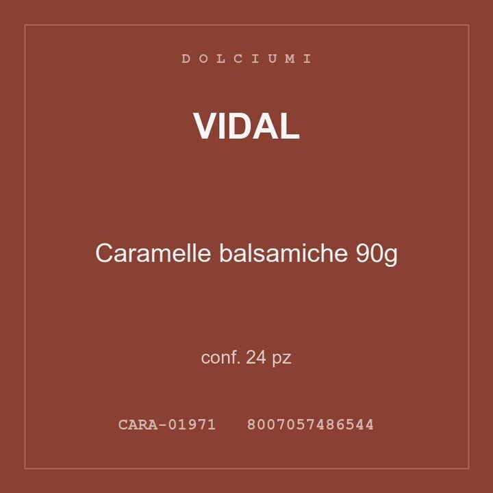 Vidal Caramelle balsamiche 90g — conf. 24 pz