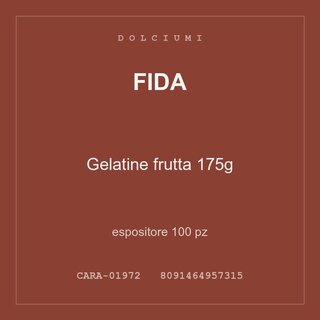 Fida Gelatine frutta 175g — espositore 50 pz