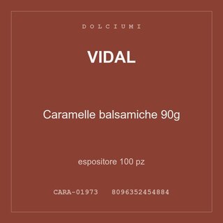 Vidal Caramelle balsamiche 90g — espositore 50 pz
