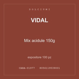 Vidal Mix acidule 150g — espositore 50 pz