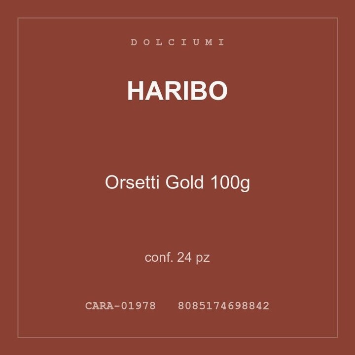 Haribo Orsetti Gold 100g — conf. 12 pz