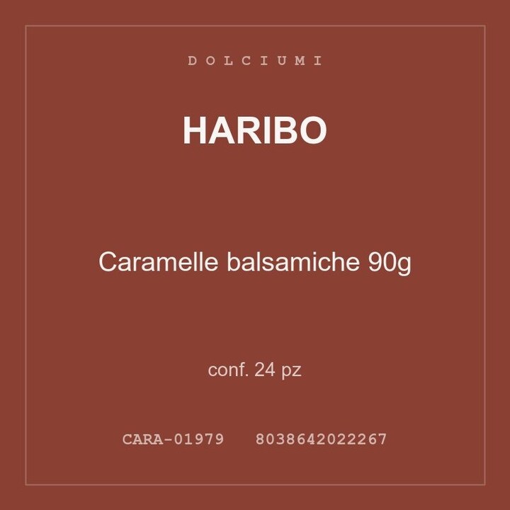 Haribo Caramelle balsamiche 90g — conf. 24 pz