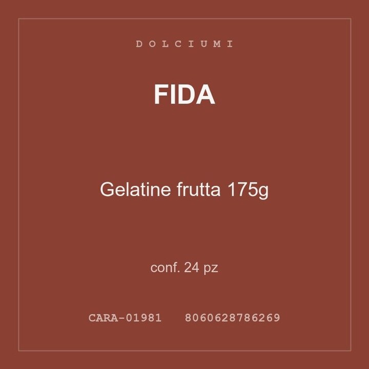 Fida Gelatine frutta 175g — conf. 24 pz