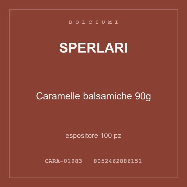 Sperlari Caramelle balsamiche 90g — espositore 100 pz